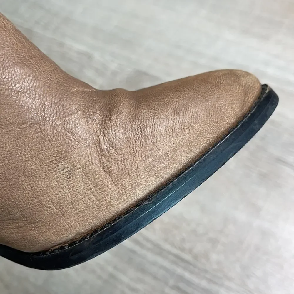 VINCE CAMUTO Ristin Brown Leather Ankle Bootie